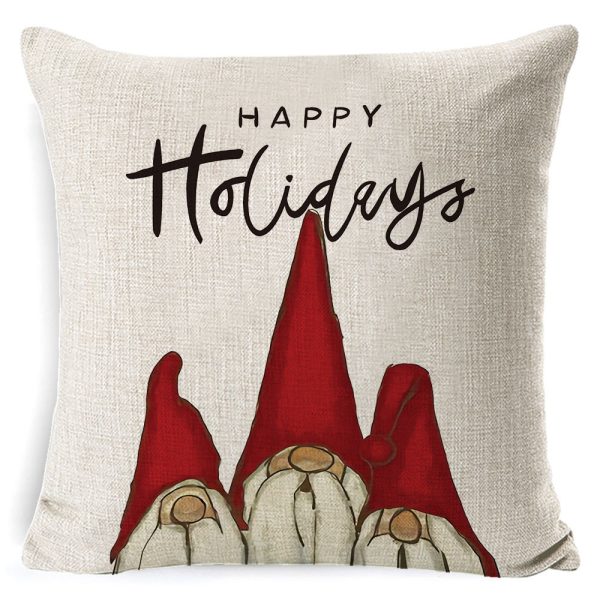 Christmas Pillow Cover Amazon New Linen Super Soft And Short Plush Cushion Seat Cushion - Image 9