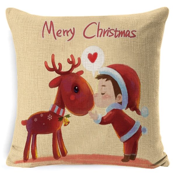 Christmas Pillow Cover Amazon New Linen Super Soft And Short Plush Cushion Seat Cushion - Image 8