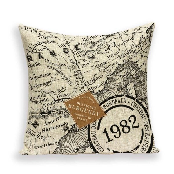 New Retro Toss Pillow Case European World Map Cushion Cover Seat Sofa Covers Morocco Linen House Home Decor Throw Pillows Cases - Image 4