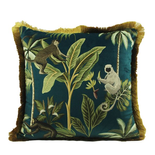 Simple Retro Green Gold Pillow Decoration - Image 4
