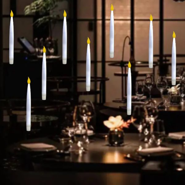 Flameless Candles With Magic Wand Remote Flickering Warm Light Floating Candles For Home Decor - Image 2
