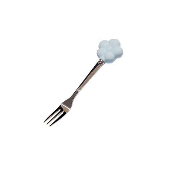 Creative SUNFLOWER Stainless Steel Fruit Fork Ceramic Storage Tank Kitchen Gadgets - Image 8