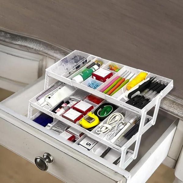 3-Tier Desk Tray Organizer – Makeup, Jewelry Desk Organizer - Image 6