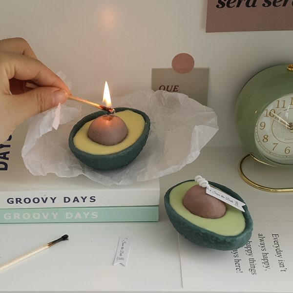 Diy Handmade Cute Avocado Scented Candles - Image 2