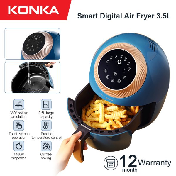 Multifunctional Non Oily Fume Free Intelligent Timing Electric Fryer - Image 4