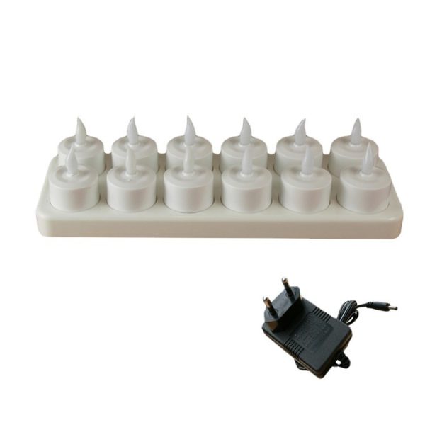 12 LED Rechargeable Electric Candles - Image 2