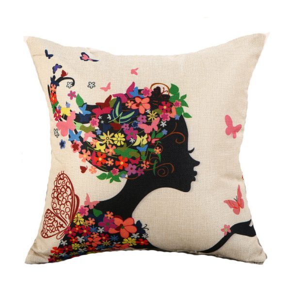 Fabric Decoration Supplies Car Gift Linen Printed Pillows Bedside Cushion Couch Pillow - Image 6