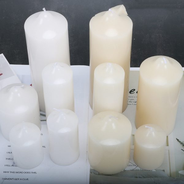 Candles Decorated With Cylindrical  For Dinner - Image 4