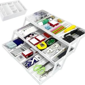 3-Tier Desk Tray Organizer – Makeup, Jewelry Desk Organizer