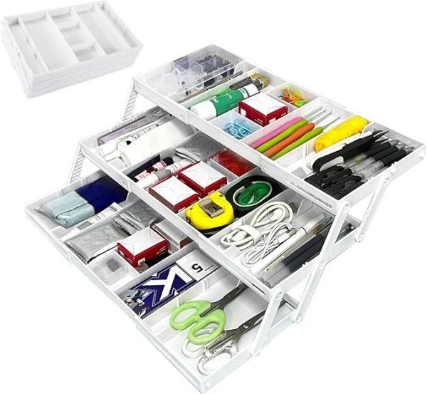 3-Tier Desk Tray Organizer – Makeup, Jewelry Desk Organizer