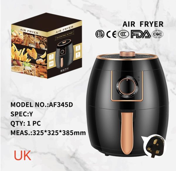 5.5 L US Standard Cross-border Air Fryer Touch Screen Automatic Fryer British Standard Deep Frying Pan Chips Machine Airfryer - Image 5