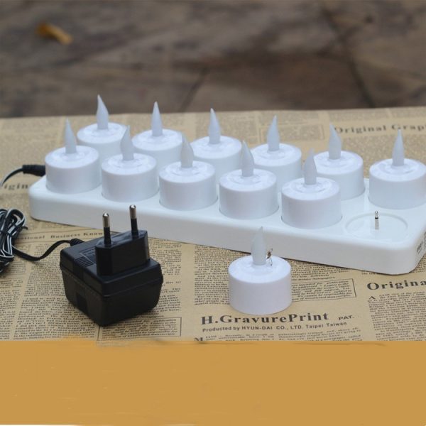 12 LED Rechargeable Electric Candles - Image 5