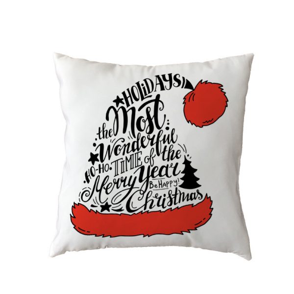 new Polyester Pillow Cover Holiday Series Pillow Cover Christmas Ball Christmas Tree Pattern Pillow Without Core - Image 3