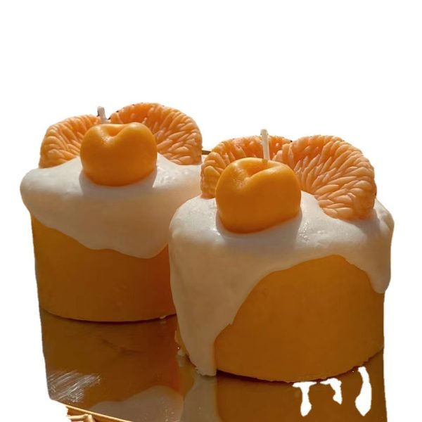 Orange Cute Fruit Cream Cupcake Scented Candles - Image 2
