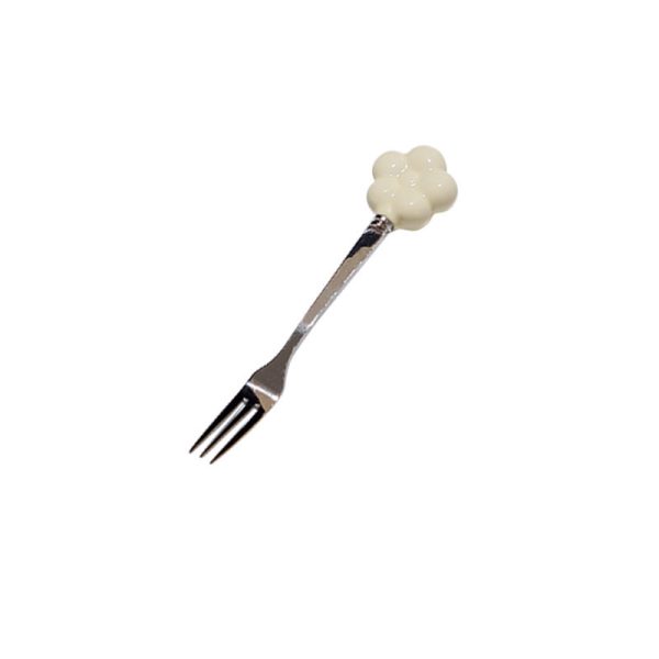 Creative SUNFLOWER Stainless Steel Fruit Fork Ceramic Storage Tank Kitchen Gadgets - Image 3